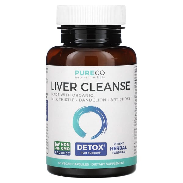 Pure Co, Liver Cleanse 60 viên 10 pure co liver cleanse 60 vegan capsules 126641 643517992170