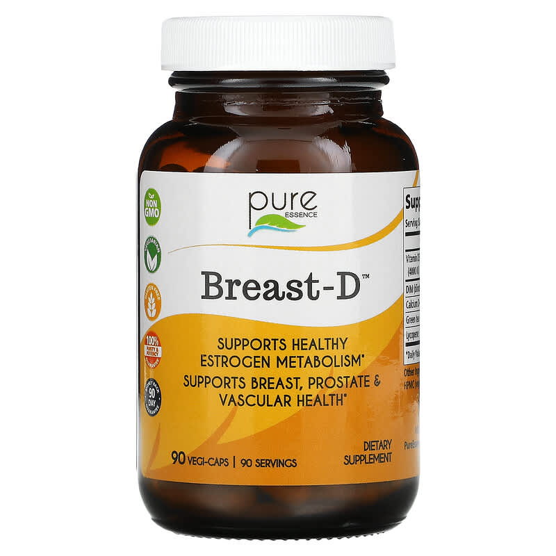 Viên uống hỗ trợ sức khỏe ngực, tuyến tiền liệt & mạch máu Pure Essence Breast-D 90 viên thực vật 10 pure essence breast d supports breast prostate vascular health 90 vegetarian capsules 110900 659670260025