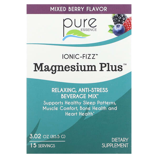 Pure Essence Ionic-Fizz Magnesium Plus Mixed Berry 15 Sticks 0,2 oz 5,7 g 10 pure essence ionic fizz magnesium plus mixed berry 15 sticks 0 2 oz 5 7 g each 128683 659670035043