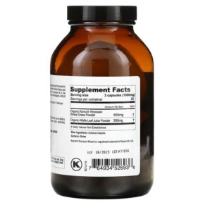 Viên uống lúa mạch non Pure Planet Heirloom Wheatgrass 240 viên thực vật 103g 3 Thành phần vi chất của Pure Planet Heirloom Wheatgrass 240 Vegetarian Capsules 103 g 764934526936