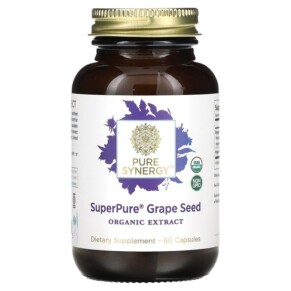 Thực phẩm bổ sung Pure Synergy Super Pure Grape Seed Organic Extract 60 Capsules 852971004675
