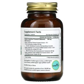 Thành phần vi chất của Pure Synergy SuperPure Turmeric 60 Capsules 852971004347