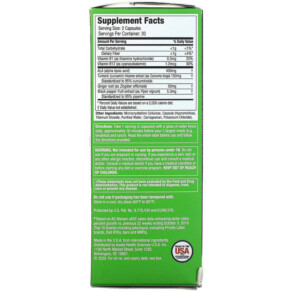 Thành phần vi chất của Purely Inspired Turmeric Lean 60 Capsules 631656610086