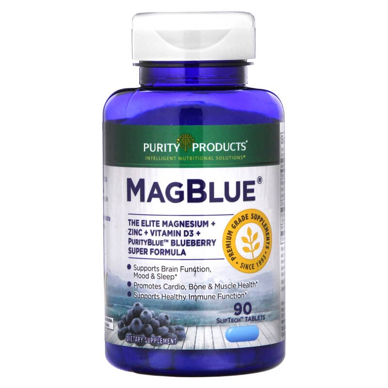 Purity Products, MagBlue, 90 SlipTech Tablets 040232377624