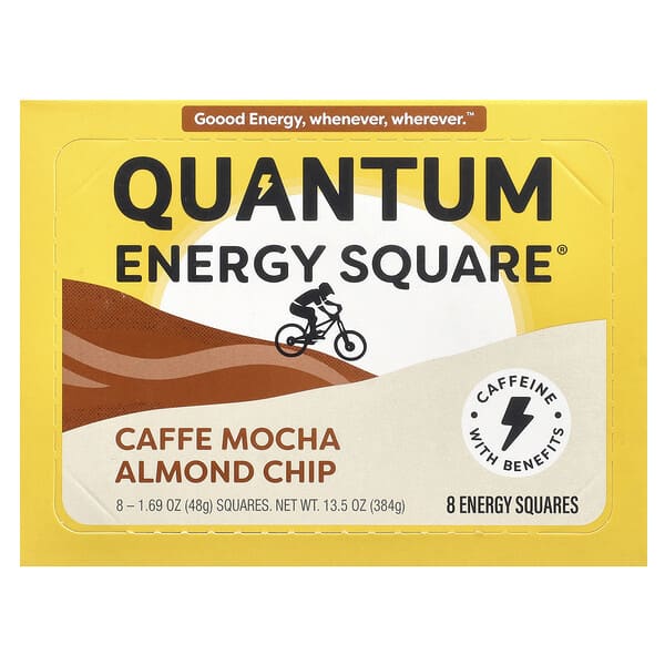 Quantum Energy Square Caffe Mocha Almond Chip 8 Squares 1,69 oz 48 g 853894007477
