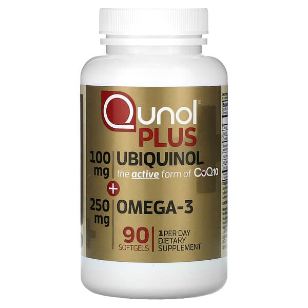 Qunol Plus Ubiquinol + Omega-3 100 mg + 250 mg 90 viên 10 qunol plus ubiquinol omega 3 100 mg 250 mg 90 softgels 126281 898440001226