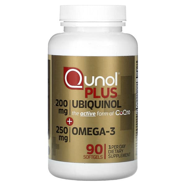 Qunol Plus Ubiquinol + Omega-3 200 mg + 250 mg 90 viên 10 qunol plus ubiquinol omega 3 200 mg 250 mg 90 softgels 126280 898440001059
