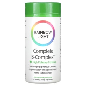 Thực phẩm bổ sung Rainbow Light Complete B-Complex High Potency Formula 90 Tablets 021888100316