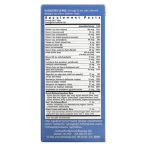 Thành phần vi chất của Rainbow Light Men's One 50+ Daily Multivitamin High Potency 120 Vegetarian Tablets 021888204052