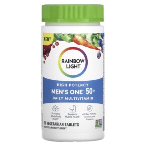 Thực phẩm bổ sung Rainbow Light Men's One 50+ Daily Multivitamin High Potency 90 Vegetarian Tablets 021888204045