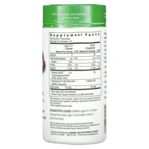 Kẹo dẻo probiotic Rainbow Light Probiolicious vị berry thơm ngon 50 viên 3 Thành phần vi chất của Rainbow Light Probiolicious Probiotic Gummies Delicious Berry 50 Gummies 021888121212