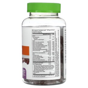 Viên uống đa vitamin Rainbow Light Teen's Multivitamin Blueberry 120 viên kẹo dẻo 3 Thành phần vi chất của Rainbow Light Teen's Multivitamin Blueberry 120 Gummies 021888201525