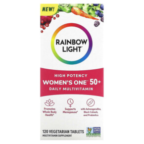 Thực phẩm bổ sung Rainbow Light Women's One 50+ Daily Multivitamin High Potency 120 Vegetarian Tablets 021888204243