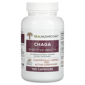 Thực phẩm bổ sung Real Mushrooms Chaga Digestive Health 120 Capsule 628110068064