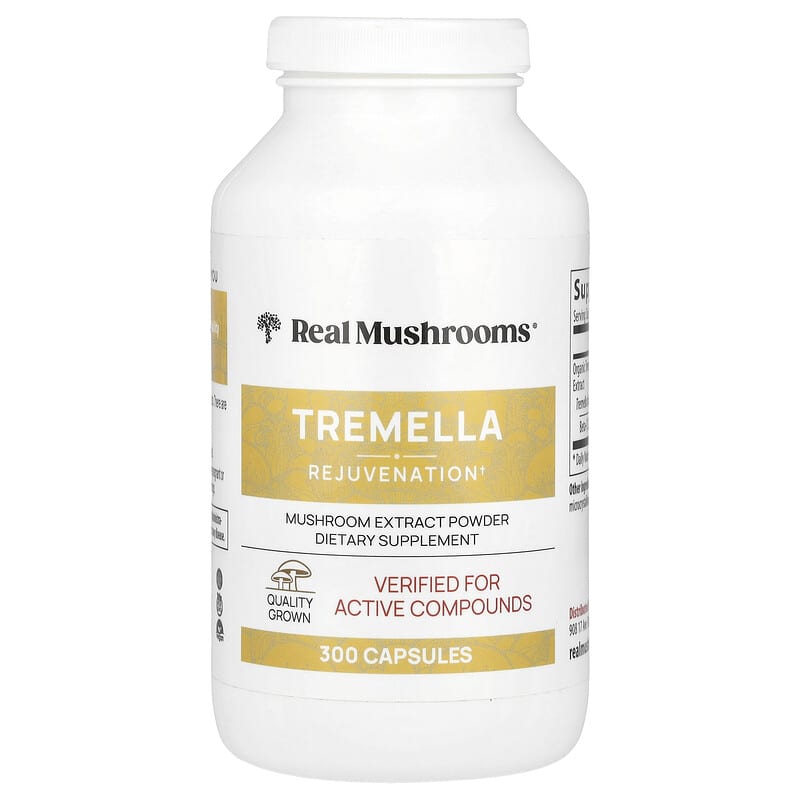 Bột chiết xuất nấm Tremella Real Mushrooms 300 viên 10 real mushrooms tremella mushroom extract powder 300 capsules 141035 628110068453