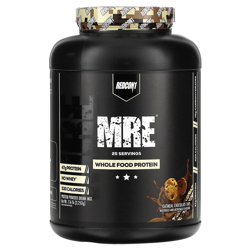 Redcon1, MRE, Whole Food Protein, Oatmeal Chocolate Chip, 7,16 lb (3.250 g) 850004759042