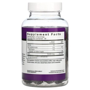 Kẹo dẻo Biotin Rejuvicare Raspberry 10.000 mcg 60 viên 3 Thành phần vi chất của Rejuvicare Biotin Gummies Raspberry 10.000 mcg 60 Gummies 035046082413