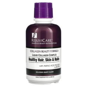 Thực phẩm bổ sung Rejuvicare Collagen Beauty Formula Liquid Collagen Complex Healthy Hair Skin & Nails Grape 16 fl oz (480 ml) 035046074210