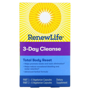 Renew Life 3-Day Cleanse Total Body Reset 12 viên chay 3 Thành phần vi chất của Renew Life 3-Day Cleanse Total Body Reset 12 Vegetarian Capsules 631257154262