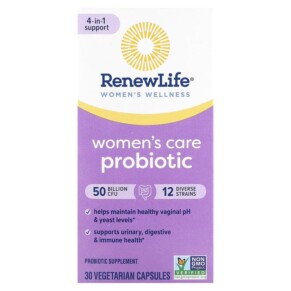Thực phẩm bổ sung Renew Life Women's Care Vaginal Probiotics 50 Billion CFU 30 Vegetarian Capsules 631257121165
