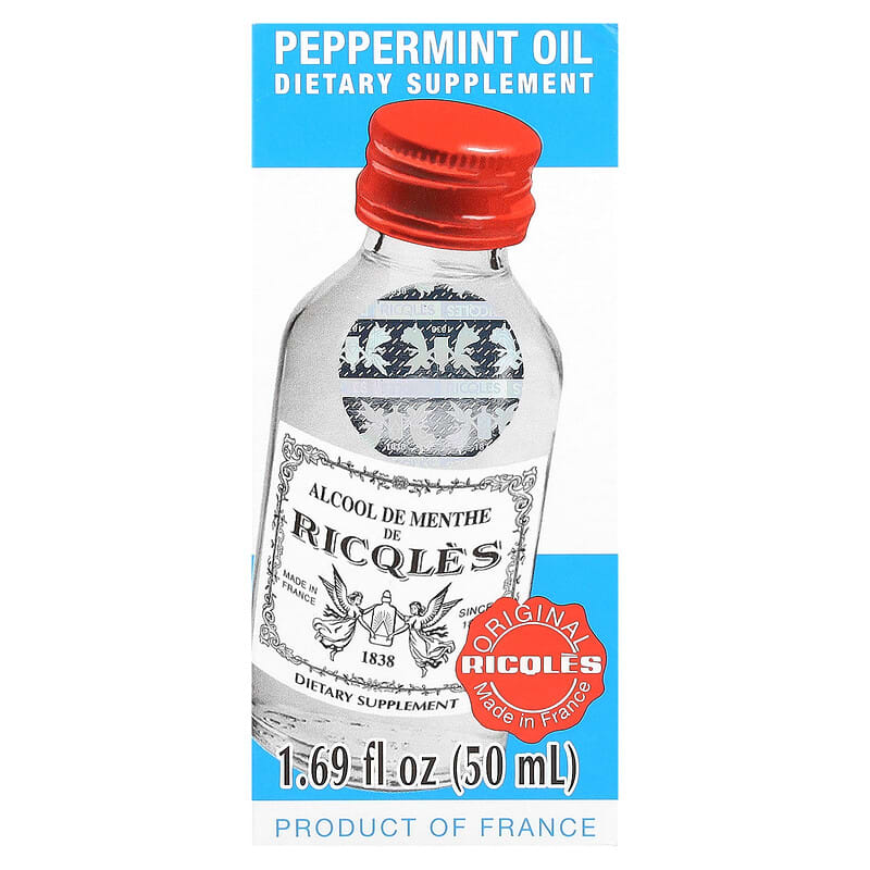 Dầu Bạc Hà Ricqlès 50ml 5 Ricqlès, Peppermint Oil, 1,69 fl oz (50 ml) 042238733008