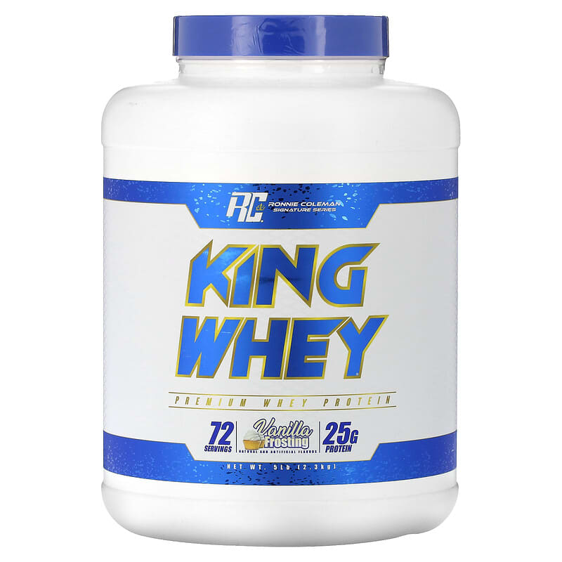 Ronnie Coleman, Signature Series, King Whey, Vanilla Frosting, 5 lb (2,3 kg) 856263006019