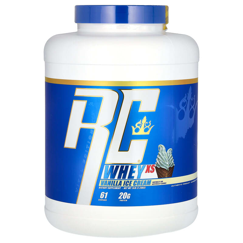 Ronnie Coleman, Vital Edition, Whey XS, Vanilla Ice Cream, 5 lb (2,26 kg) 850015625237