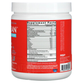 Thành phần vi chất của RSP Nutrition AminoLean Recovery Tropical Island Punch Caffeine Free 8.99 oz (255 g) 850019469547
