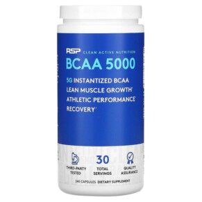 Thực phẩm bổ sung RSP Nutrition BCAA 5000 Instantized BCAA 240 Capsules 858491007257