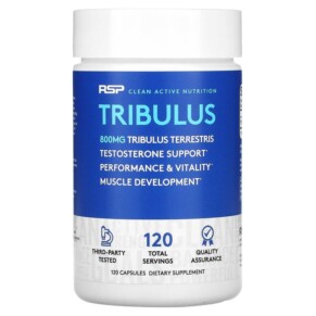 Thực phẩm bổ sung RSP Nutrition Tribulus Testosterone Support 800 mg 120 Capsules 854446006610