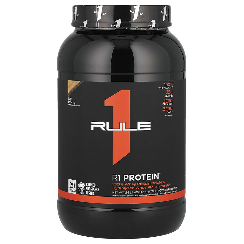 Bột Protein Rule One, Hương Cafe Mocha, 1,98 lb (899 g) 10 rule one proteins r1 protein powder drink mix cafe mocha 1 98 lb 899 g 125707 196671007872