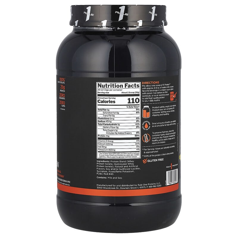 Bột Protein Rule One, Hương Dâu Kem, 1,98 lb (900 g) 9 Bột Protein Rule One, Hương Dâu Kem, 1,98 lb (900 g) 196671004024