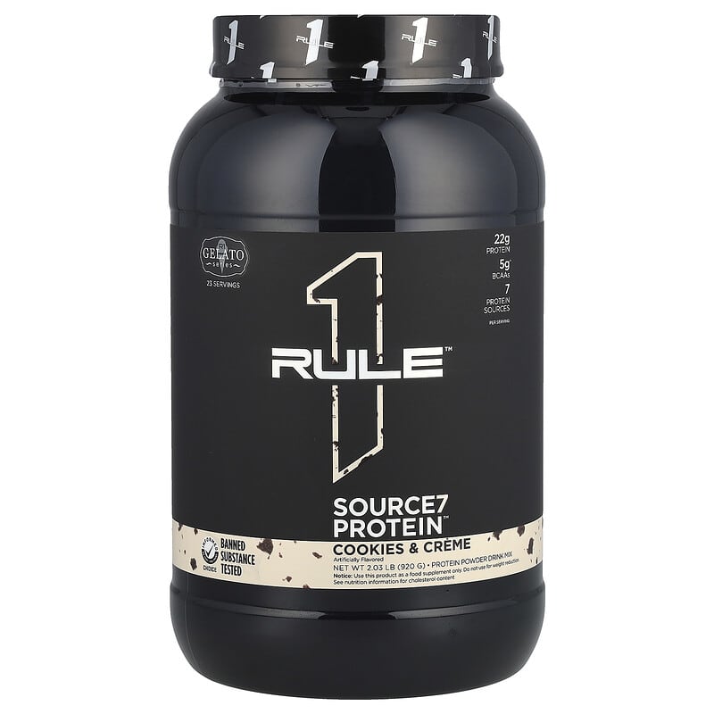 Bột Protein Rule One Proteins Source7 Hương Bánh Quy & Kem 2,03 lb (920 g) 10 rule one proteins source7 protein powder drink mix cookies creme 2 03 lb 920 g 140560 196671005076