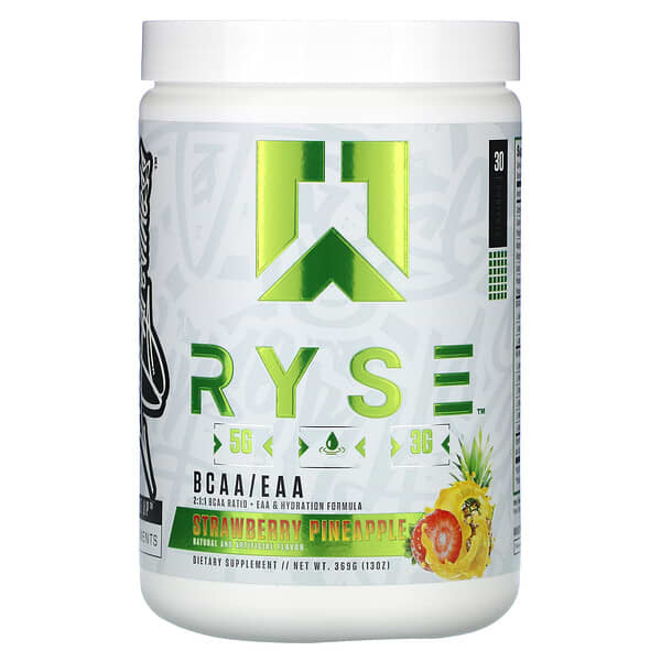 RYSE BCAA/EAA Strawberry Pineapple 13 oz 369 g 10 ryse bcaa eaa strawberry pineapple 13 oz 369 g 123564 854050008123