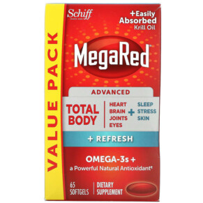 Thực phẩm bổ sung Schiff MegaRed Advanced Total Body + Refresh 65 Softgels 020525107138