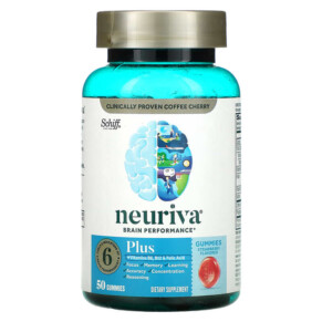 Thực phẩm bổ sung Schiff Neuriva Brain Performance Plus Vitamins B6 B12 and Folic Acid Strawberry 50 Gummies 647865195023