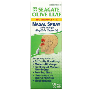 Thực phẩm bổ sung Seagate Olive Leaf Nasal Spray 1 fl oz (30 ml) 019277000415