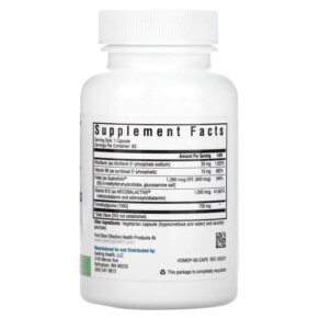 Thành phần vi chất của Seeking Health HomocysteX Plus with TMG 60 Vegetarian Capsules 810007520483