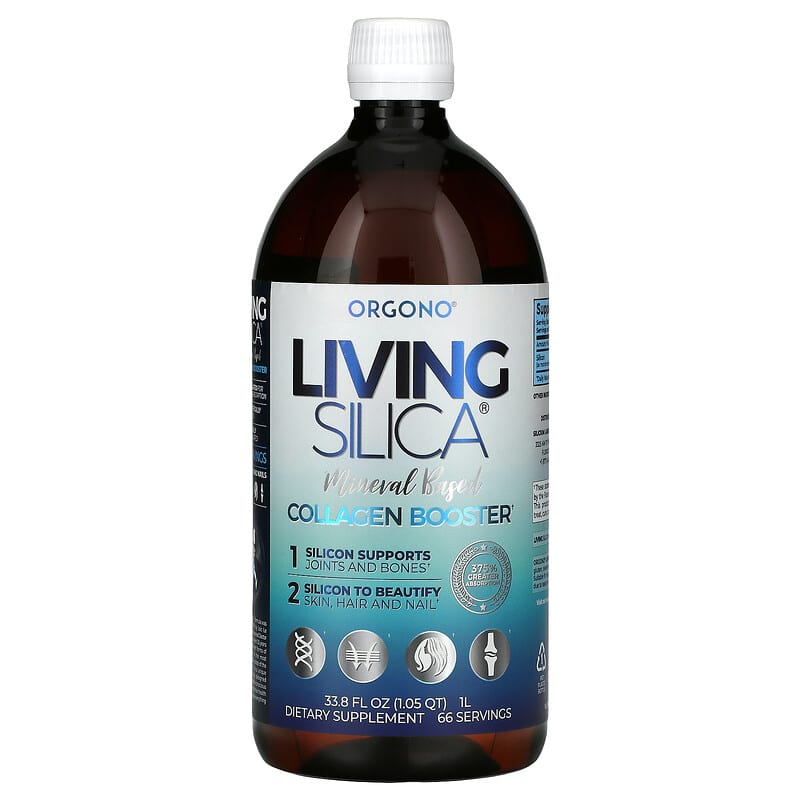 Silicium Laboratories LLC Orgono Living Silica Tăng Cường Collagen 33.8 fl oz (1 L) 10 silicium laboratories orgono living silica collagen booster 33 8 fl oz 1 l 99646 045914998944