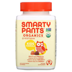 Thực phẩm bổ sung SmartyPants Organics Kids Formula Cherry and Mixed Berry 120 Vegetarian Gummies 817053020790