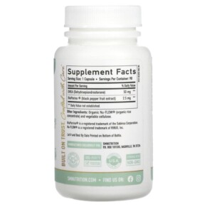 SMNutrition DHEA với Bioperine 50 mg 90 viên nang 3 Thành phần vi chất của SMNutrition DHEA with Bioperine 50 mg 90 Capsules 850005458067