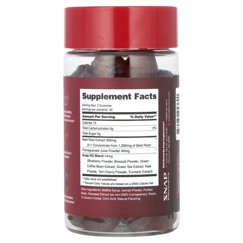 Viên nhai bổ tim Snap Supplements Heart Beets, không đường, vị berry hỗn hợp, 60 viên 9 Viên nhai bổ tim Snap Supplements Heart Beets, không đường, vị berry hỗn hợp, 60 viên 850039253690