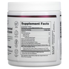 Bột củ cải đường hữu cơ Snap Supplements Nitric Oxide Original Berry 250 g 3 Thành phần vi chất của Snap Supplements Nitric Oxide Organic Beets Original Berry 8.8 oz (250 g) 850039253010