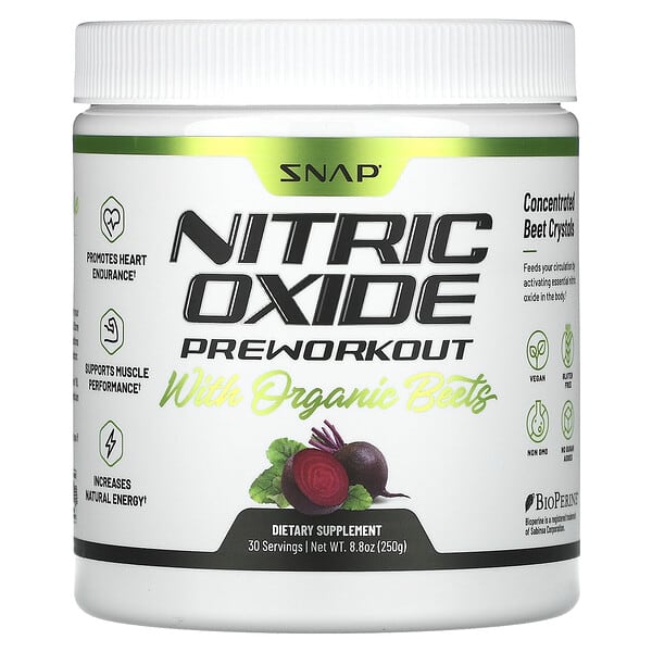 Snap Supplements Nitric Oxide Preworkout with Organic Beets 8,8 oz 250 g 10 snap supplements nitric oxide preworkout with organic beets 8 8 oz 250 g 131107 850039253331