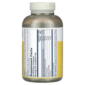 Thành phần vi chất của Solaray Buffered Super Bio Vitamin C 500 mg 360 VegCaps 076280044621