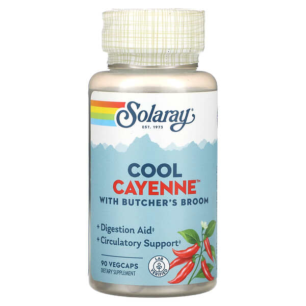 Solaray Cool Cayenne With Butcher's Broom 90 viên 076280081039