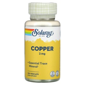 Thực phẩm bổ sung Solaray Copper 2 mg 100 VegCaps 076280459319