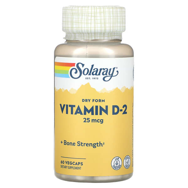 Solaray Dry Form Vitamin D-2 25 mcg 60 viên 10 solaray dry form vitamin d 2 25 mcg 60 vegcaps 23086 076280112665