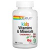 Vitamins & Khoáng Chất Dạng Nhai cho Trẻ Em Solaray vị Anh Đào Đen tự nhiên 120 viên nhai 4 Thực phẩm bổ sung Solaray Kids Vitamins & Minerals Chewable Natural Black Cherry 120 Chewables 076280047974