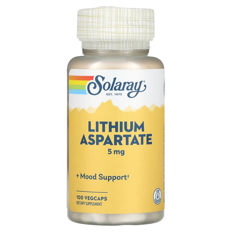 Viên uống Solaray Lithium Aspartate 5 mg 100 viên thực vật 10 solaray lithium aspartate 5 mg 100 vegcaps 18946 076280045994